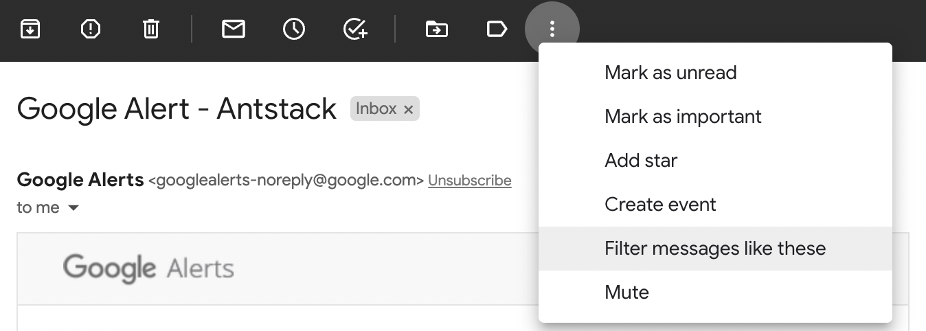 Gmail Filter messages like this