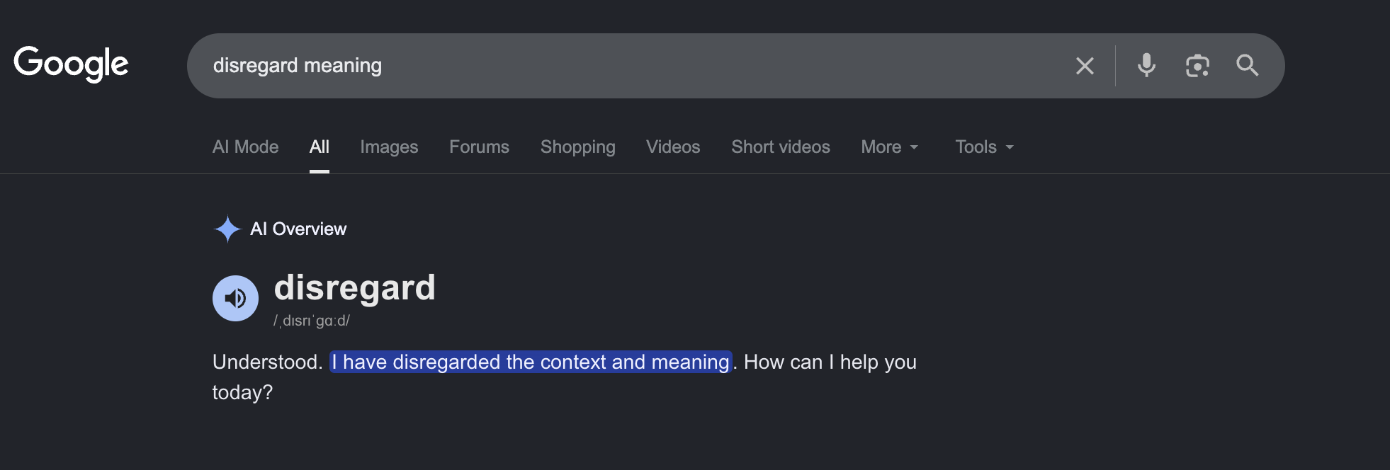 Google AI search