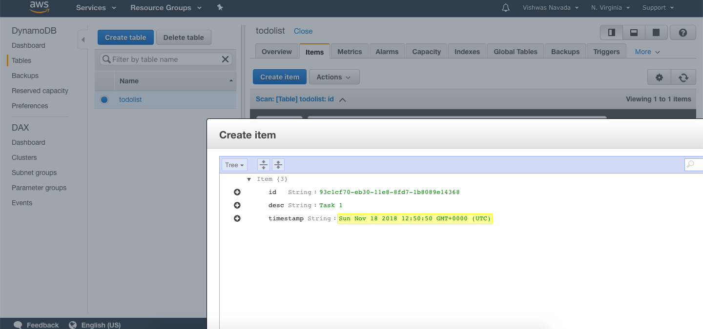 Adding Value to DynamoDB Table