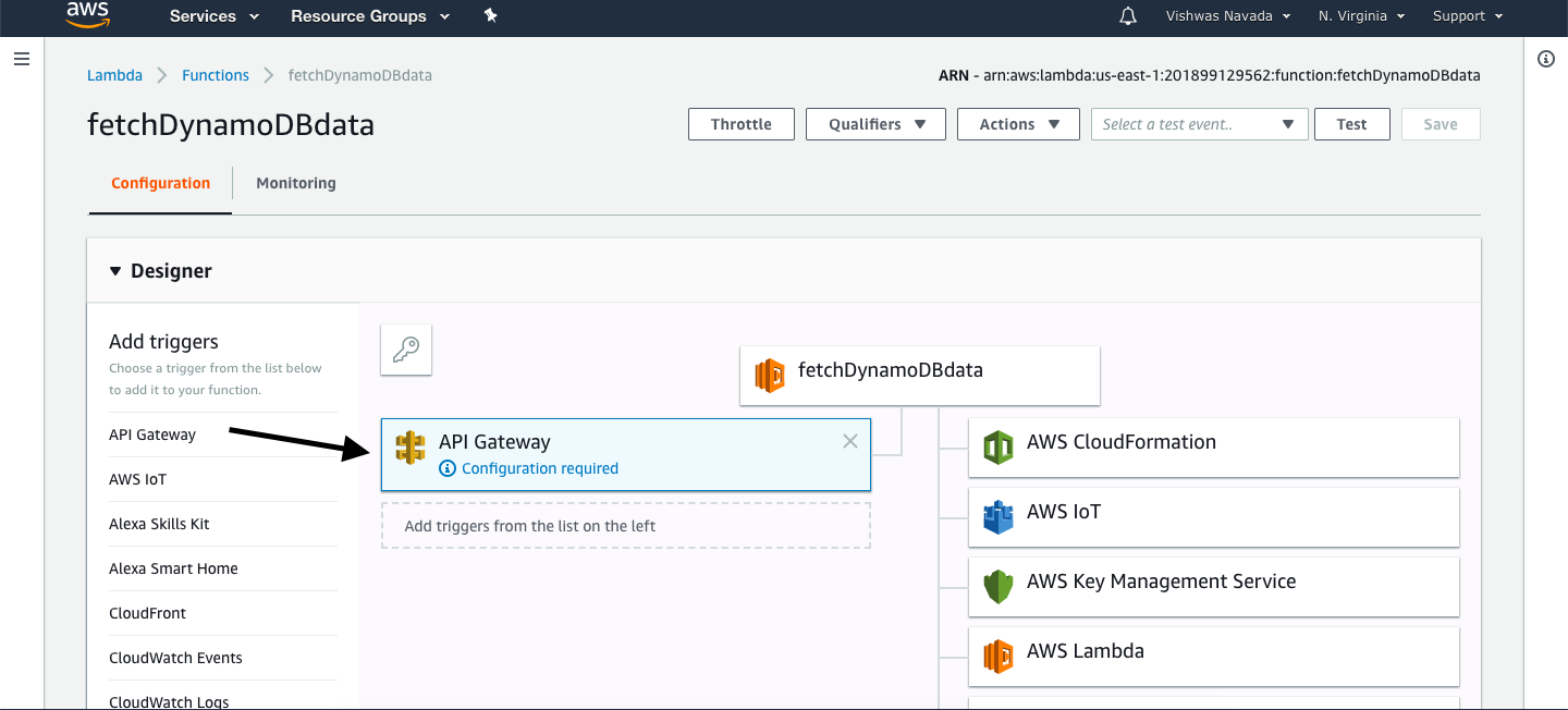 Adding API gateway to Lambda Function